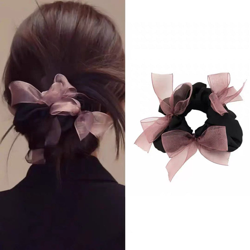 Grand Chouchou Satiné Style Coréen — Accessoire Cheveux Doux & Élastique