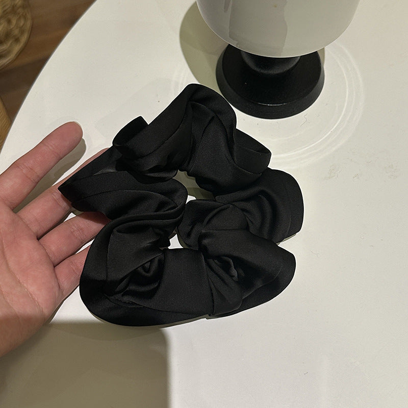 Chouchou Satiné Style Français — Élastique Cheveux Grande Taille