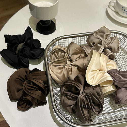 Chouchou Satiné Style Français — Élastique Cheveux Grande Taille