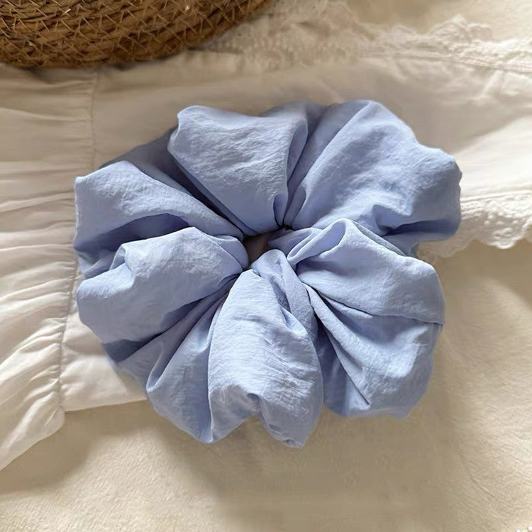 Grand Chouchou Satiné Style Coréen — Accessoire Cheveux Doux & Élastique