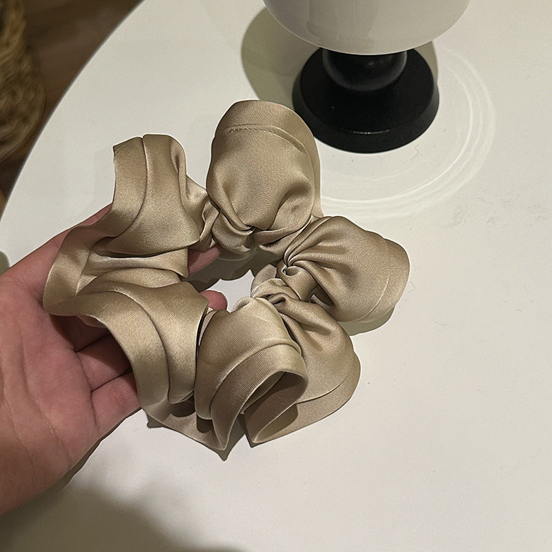Chouchou Satiné Style Français — Élastique Cheveux Grande Taille