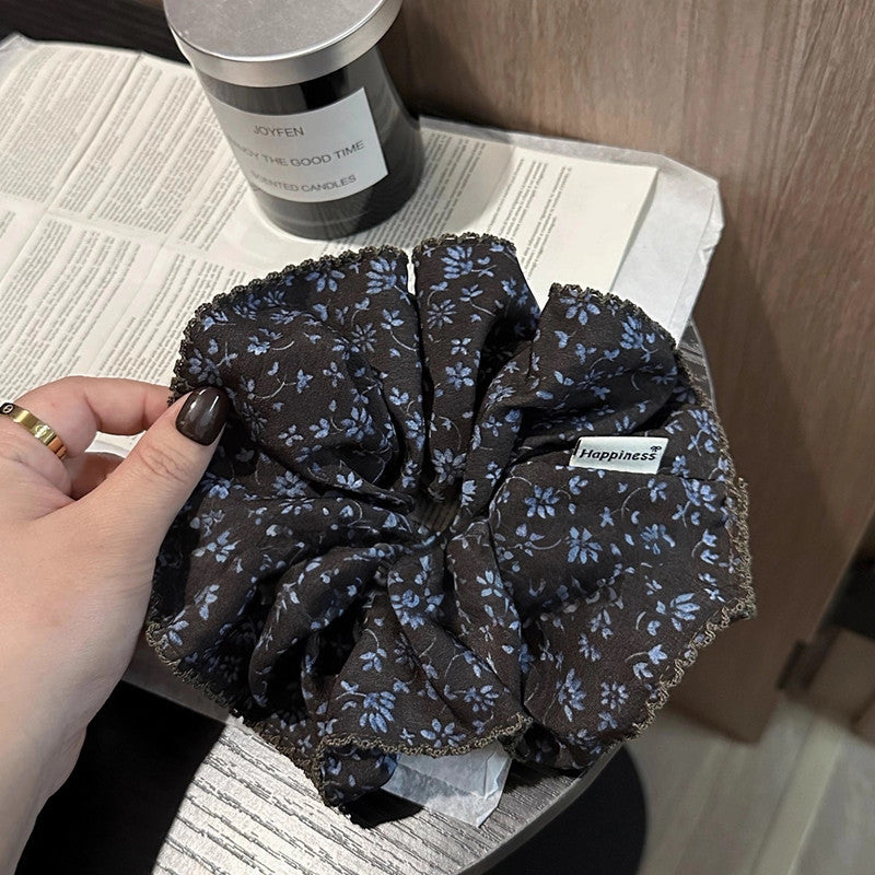 Grand Chouchou Satiné Style Coréen — Accessoire Cheveux Doux & Élastique