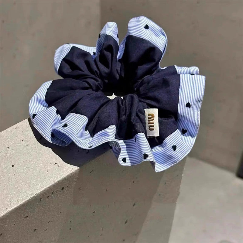 Grand Chouchou Satiné Style Coréen — Accessoire Cheveux Doux & Élastique