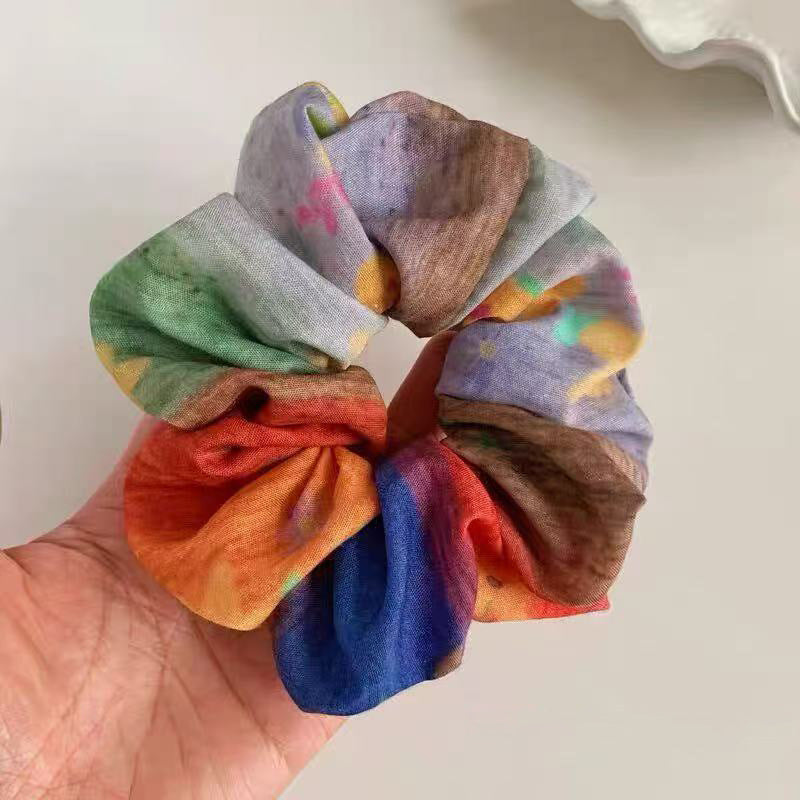 Grand Chouchou Satiné Style Coréen — Accessoire Cheveux Doux & Élastique