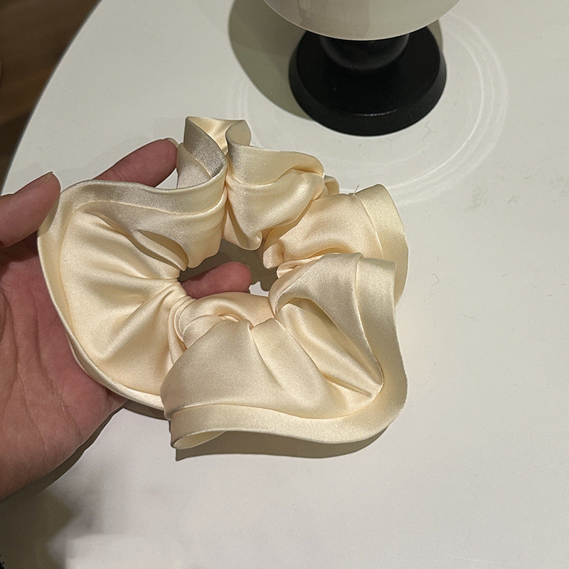 Chouchou Satiné Style Français — Élastique Cheveux Grande Taille